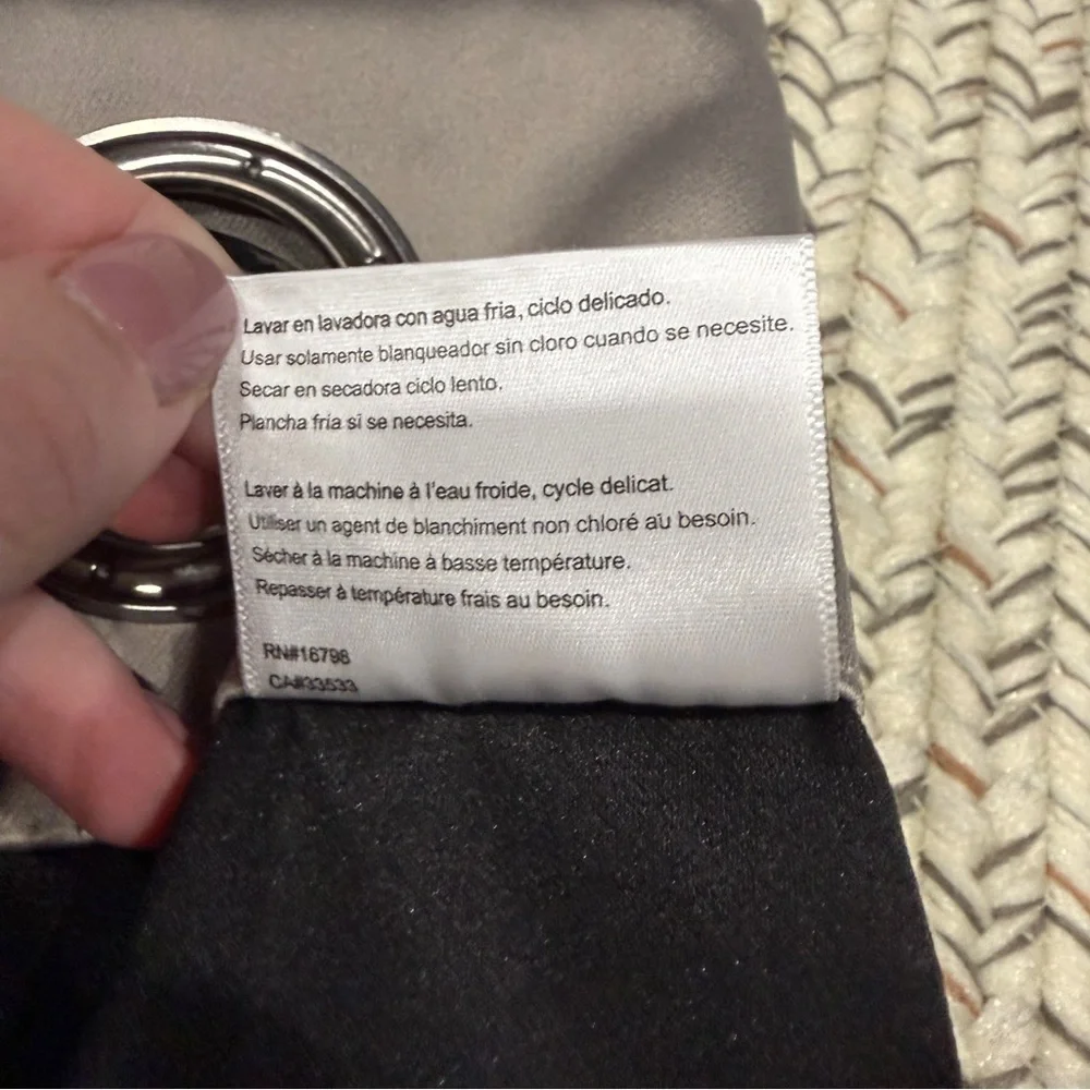 Set of 2 Sun Zero Grey Blackout Curtains